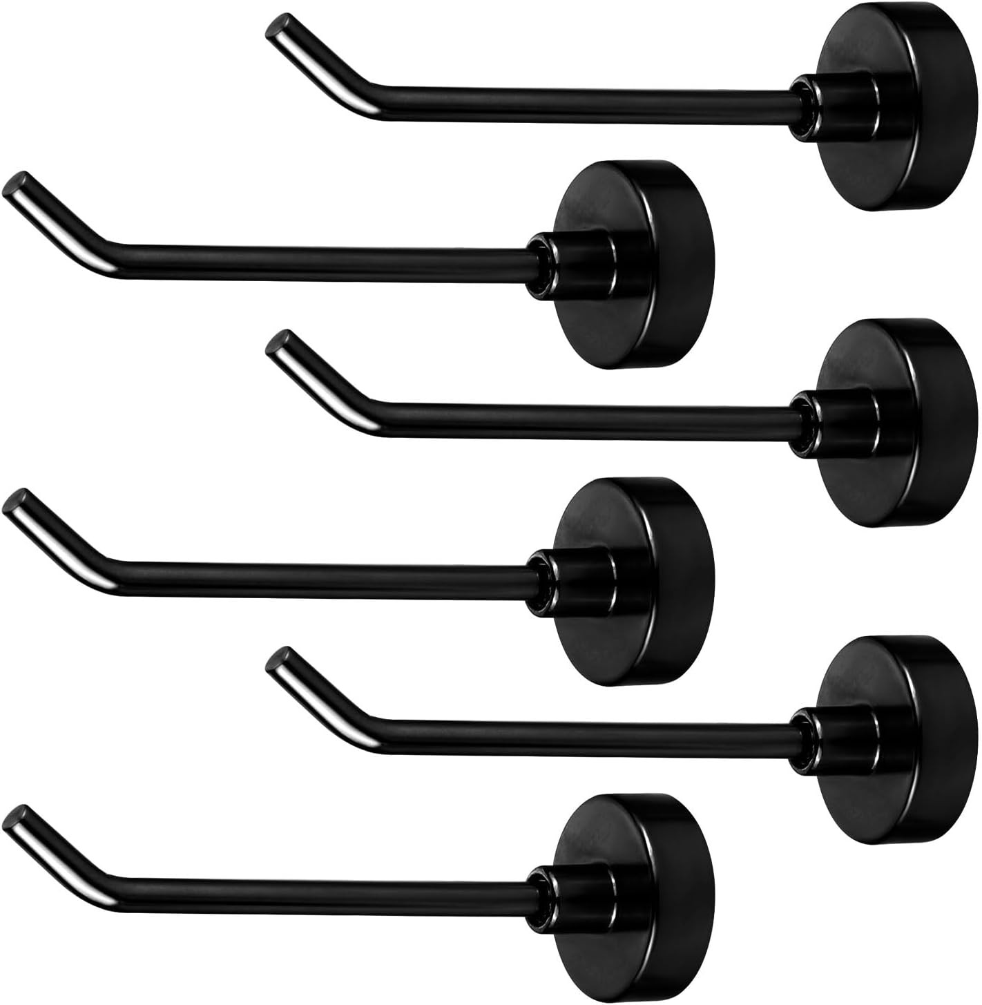 6Pcs Magnetic Hooks, 1.7Lb 3 Inch Long Heavy Duty Magnet Hooks Strong Magnetic