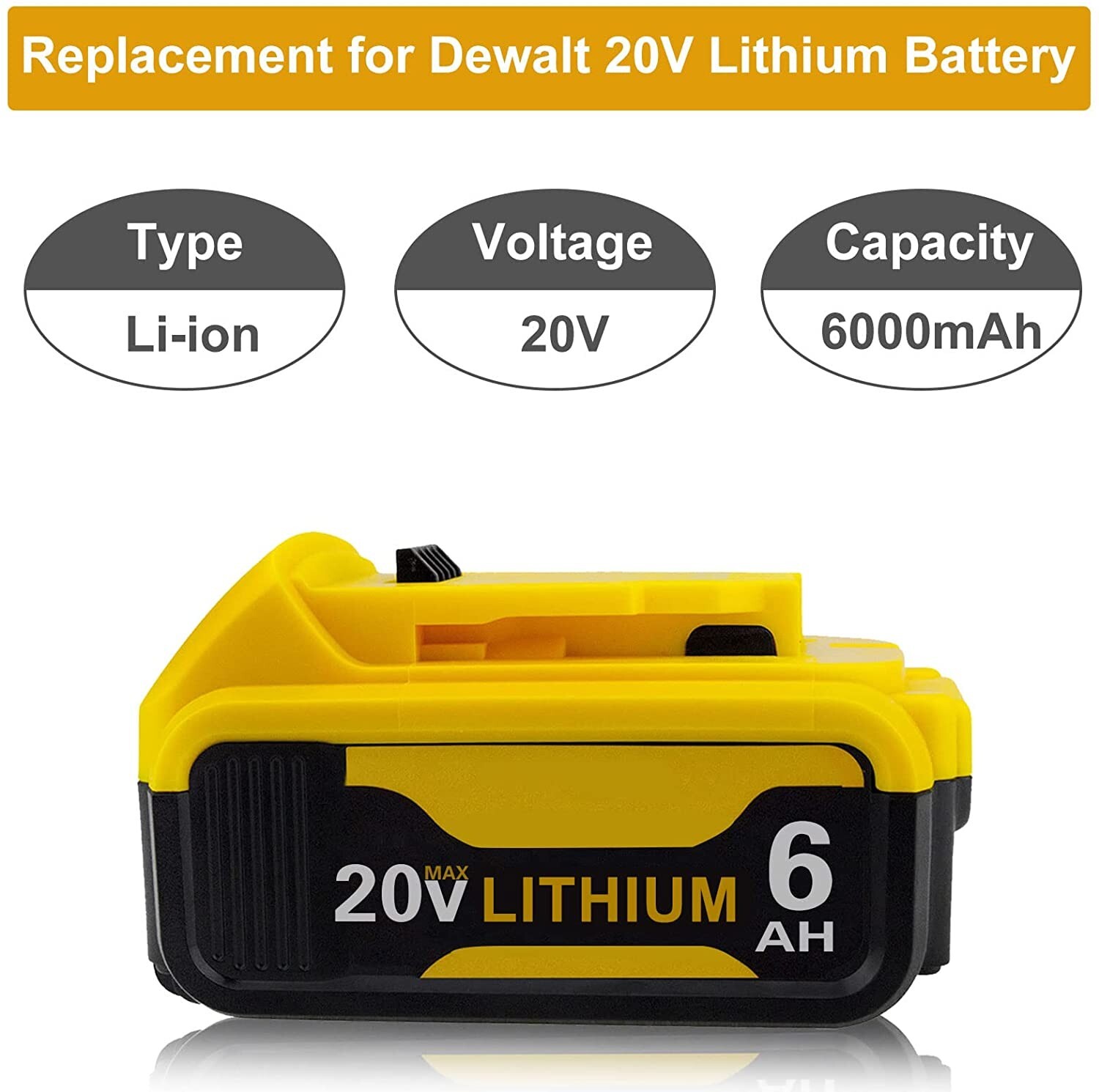 2X Replacement For DeWalt DCB206-2 20 Volt 6Amp Battery DCB105 Charger DCB206-2