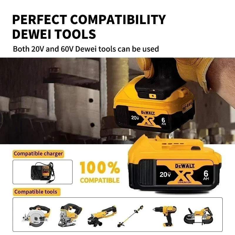 DCB206 20V Max Premium XR 6.0Ah Lithium-Ion Battery SAME DAY FREE US SHIP