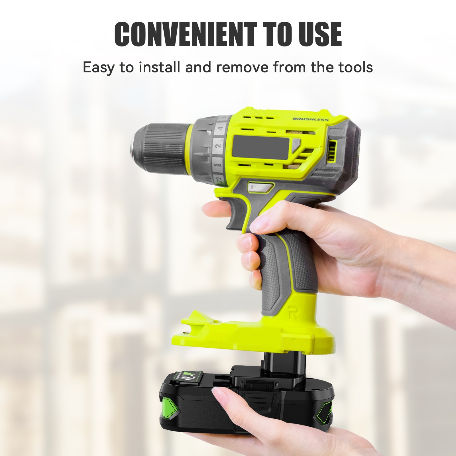 3.8Ah For RYOBI 18V Battery High Capacity Lithium Battery w/Charger P102 P103