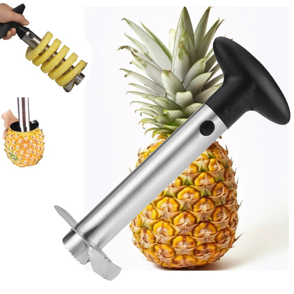 Handheld Pineapple Cutter w/Circular Blade Stainless Pineapple Corer Slicer 3”