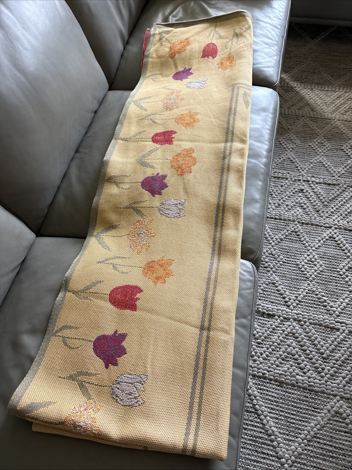 Ekelund “Sprintime”Tablecloth, Natural Cotton/Linen, 58″ X 100” Sweden Shabby