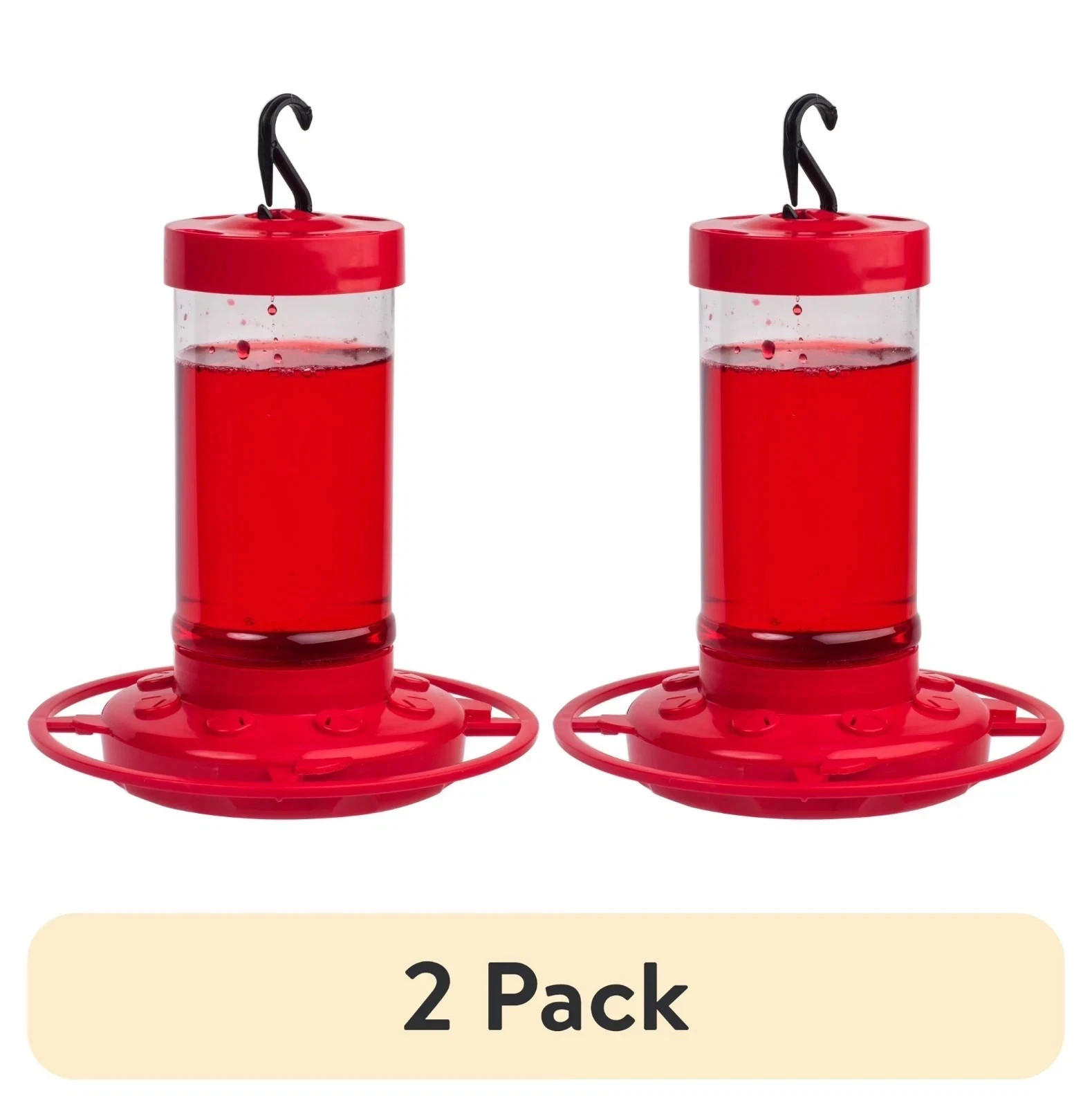 2 pack First Nature Hummingbird Feeder, 16 oz, Red, Plastic