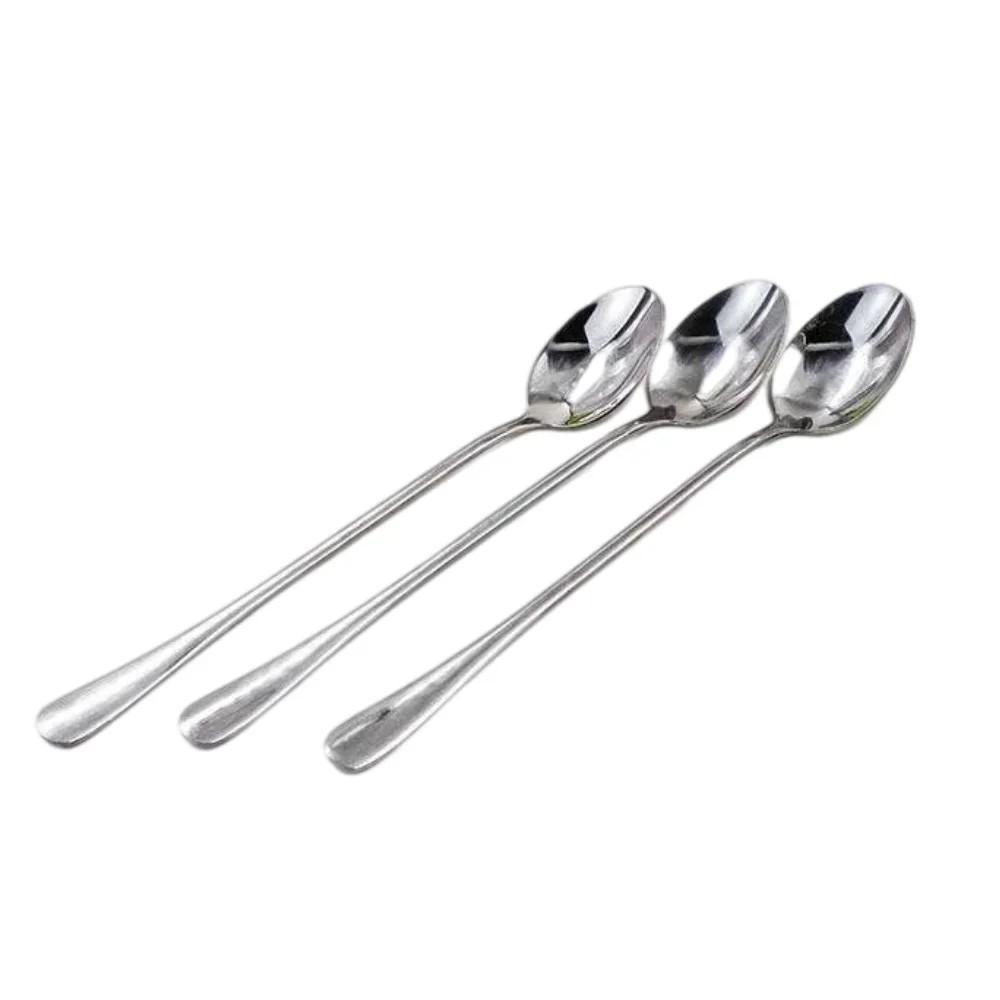 6- Pack Soup Spoons Round Stainless Steel Bouillon Spoon