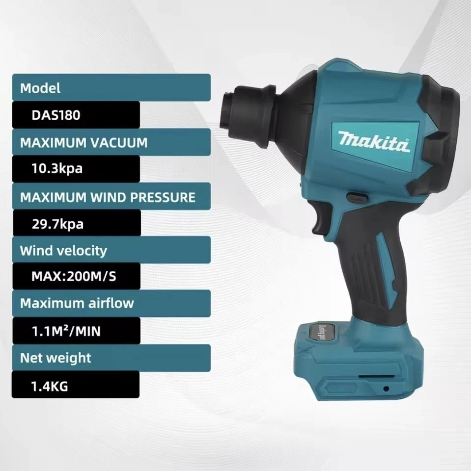 Makita DAS180 18V Cordless Brushless Dust Blower Air Duster Bare Tool Only
