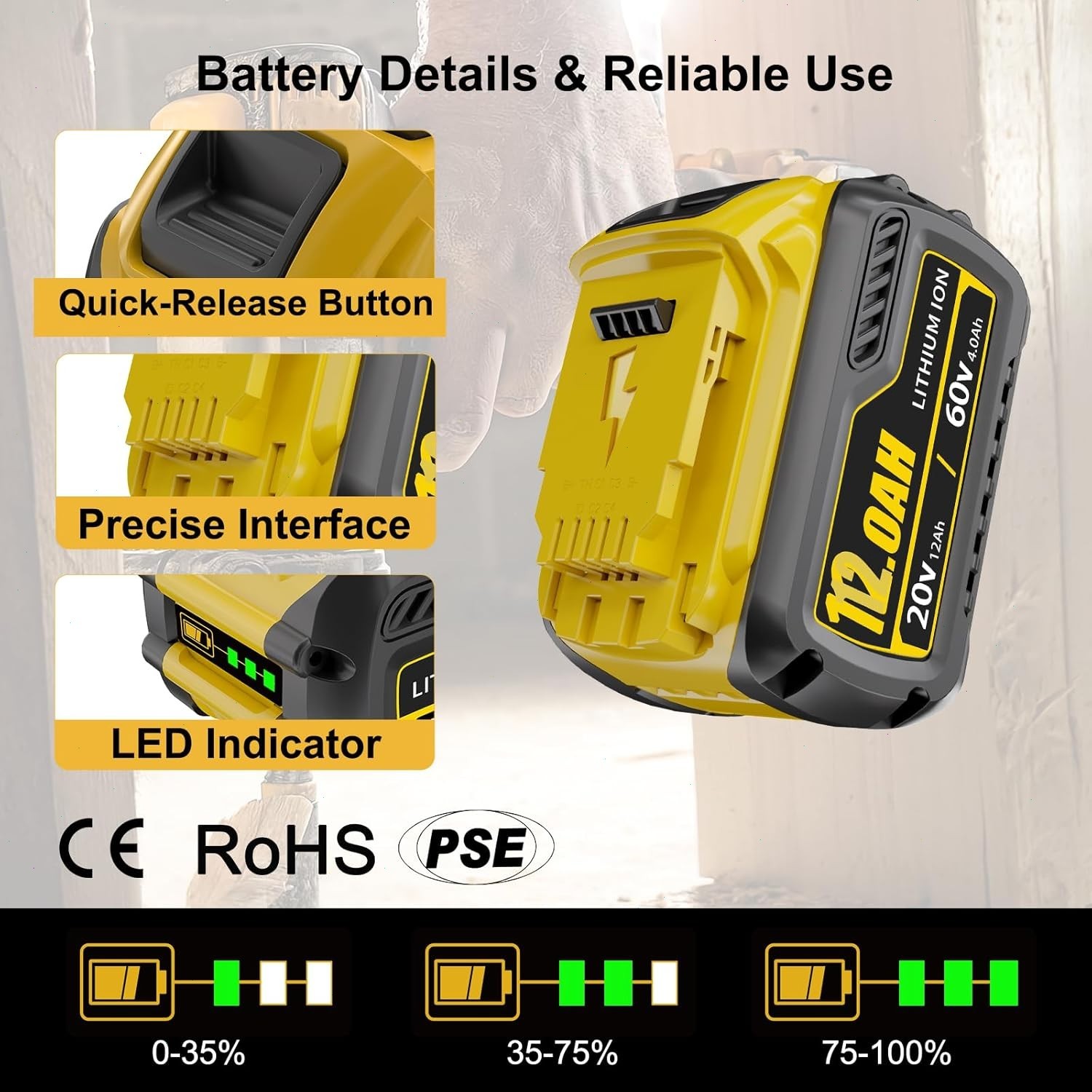 For Dewalt DCB609 20V/60V MAX FLEXVOLT 12.0Ah Lithium ion Battery / Dual Charger