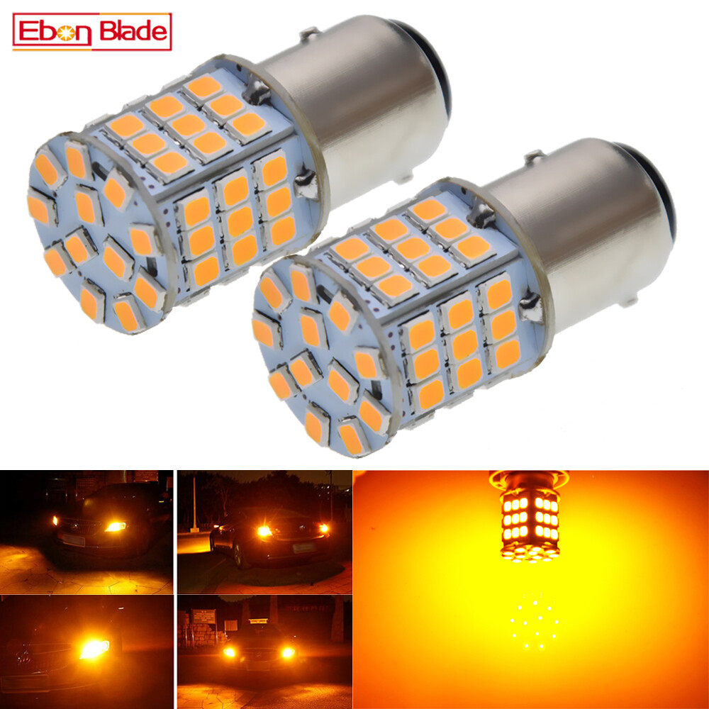 20x 1157 BAY15D LED Car Light Amber Orange 57SMD Indicator Turn Signal Bulb Lamp
