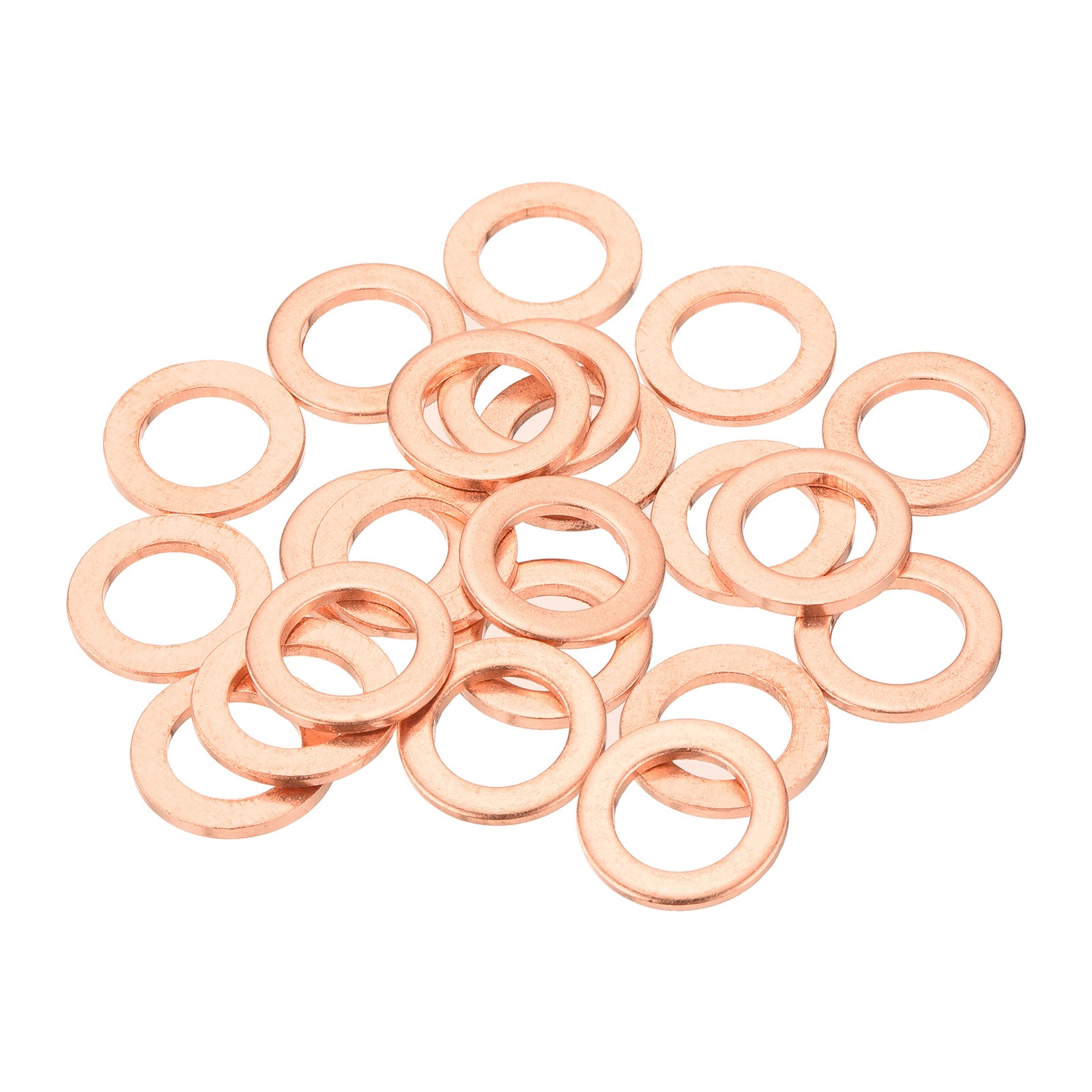 22 Pcs Flat Copper Washers 10x16x1.5mm Copper Flat Sealing Ring Washers