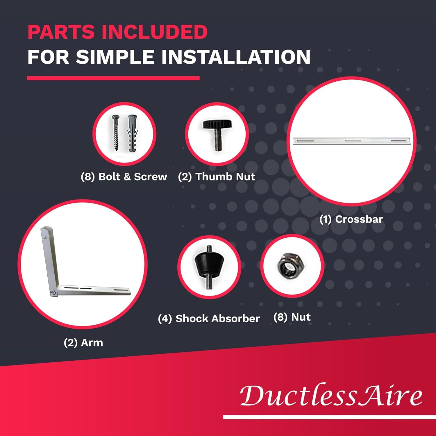 Ductlessaire Outdoor Wall Bracket – Mini Split Mounting Bracket – Ductless Air C