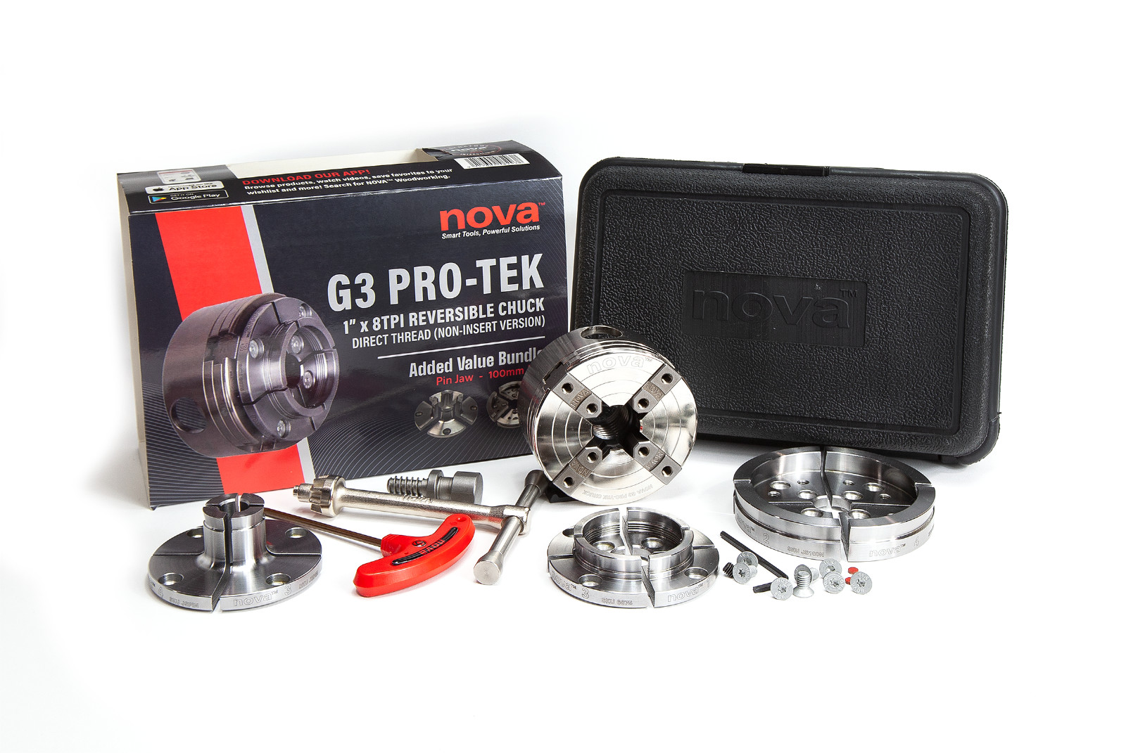PRO-TEK G3 DIRECT THREAD 1″ 8 TPI CHUCK BUNDLE (48293)