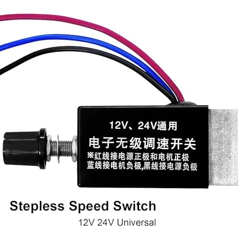 DC Motor Speed Controller Universal DC 12V 24V 10A Electronic Stepless Speed