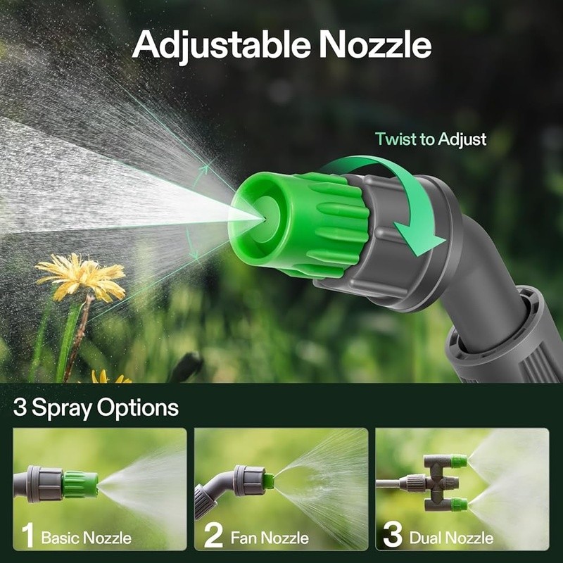 Multi-Functional Pump Sprayer Adjustable Nozzle Plants Car Detailing Pet Bathing