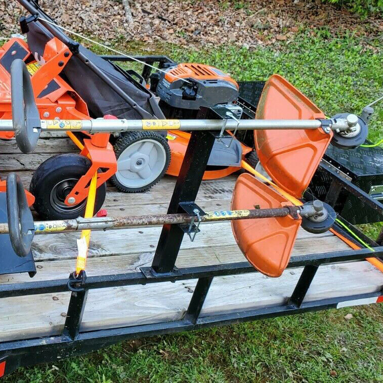 2 Place Weeder Trimmer Rack Holders Carrier For Open Landscape Truck Trailer