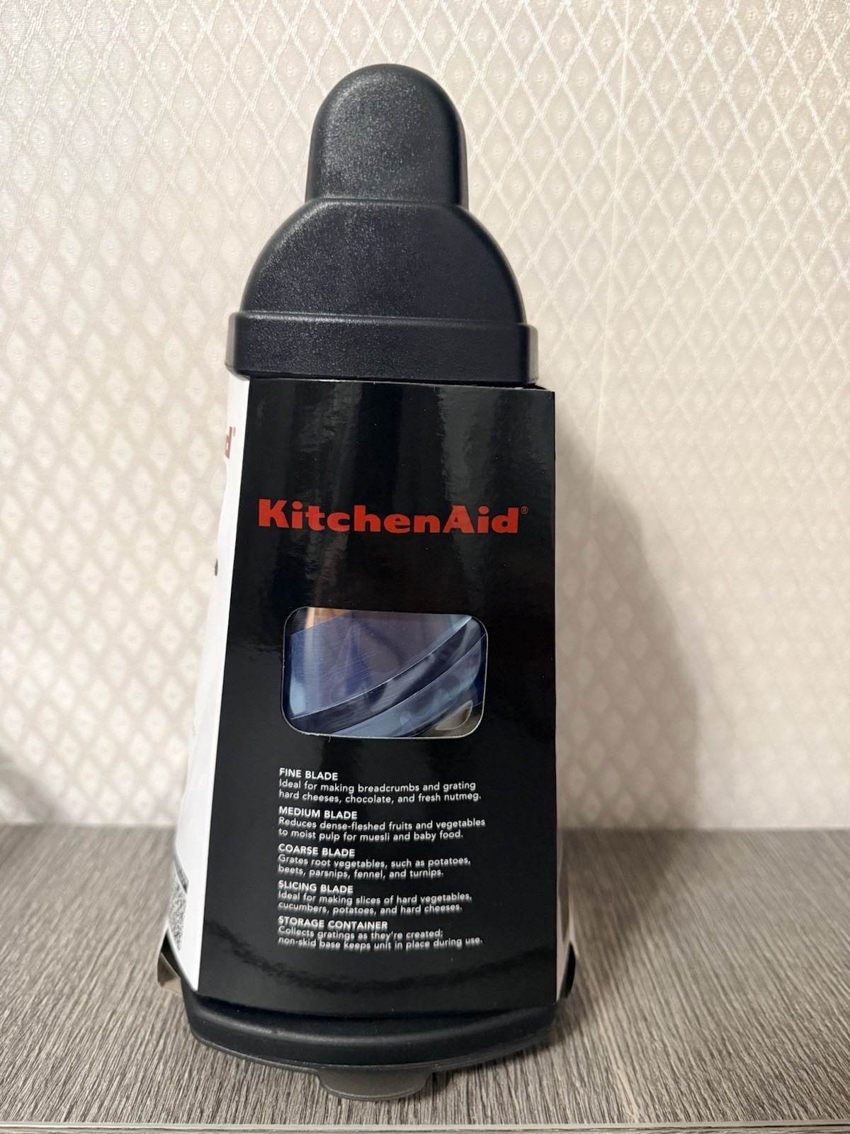 New KitchenAid Charcoal Gray Box Slice Kitchen 10″ Grater & Covered Container
