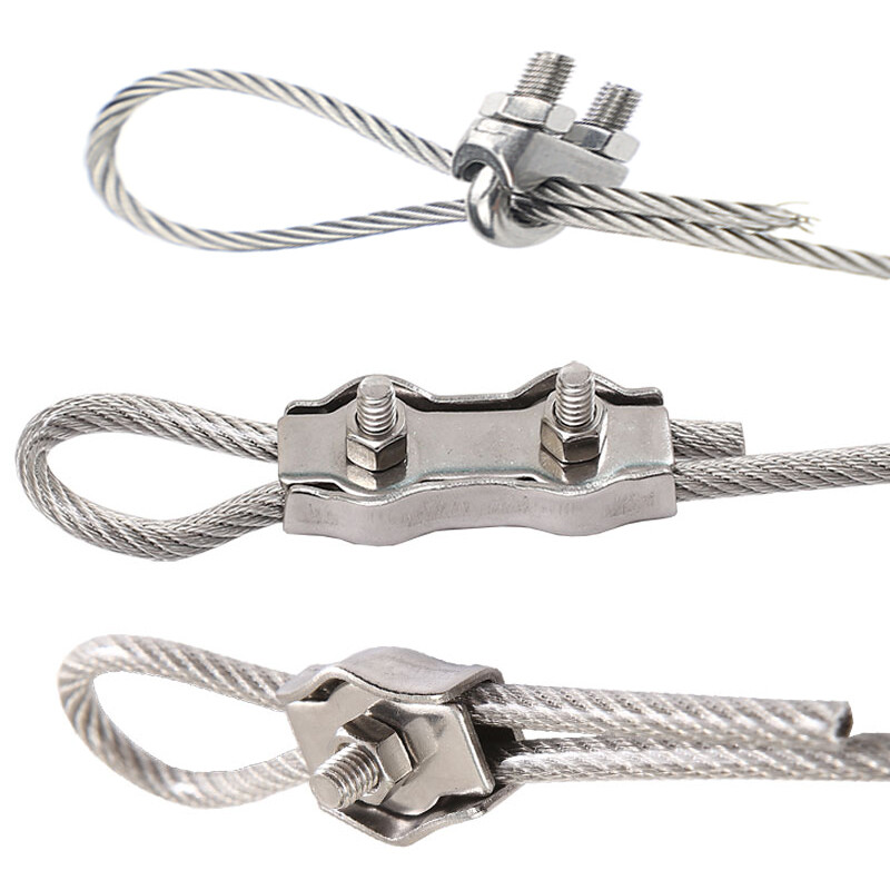 Wire Rope Clamp Thimble Simplex Duplex 2mm 3mm 4mm 5-32mm 316 A4 Stainless Steel
