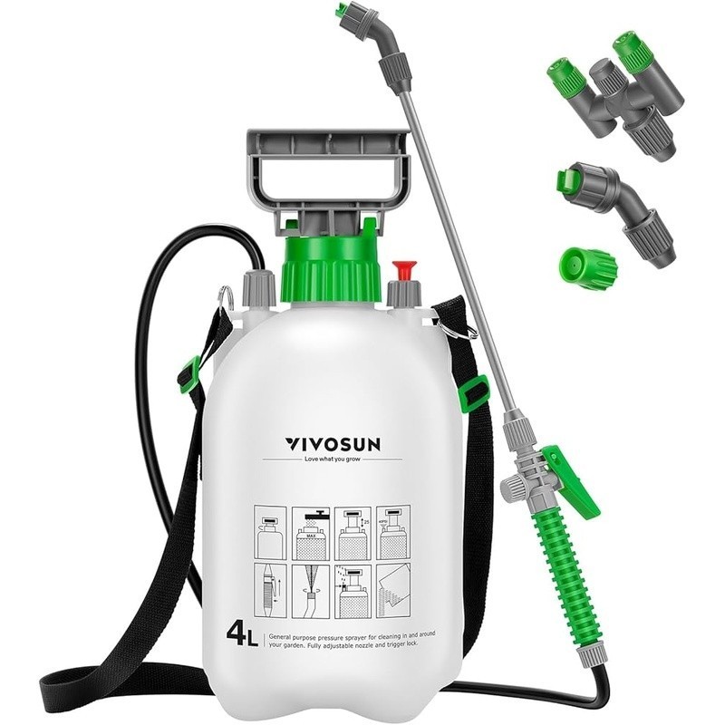 Multi-Functional Pump Sprayer Plants Car Detailing Pet Bathing Easy Carry New