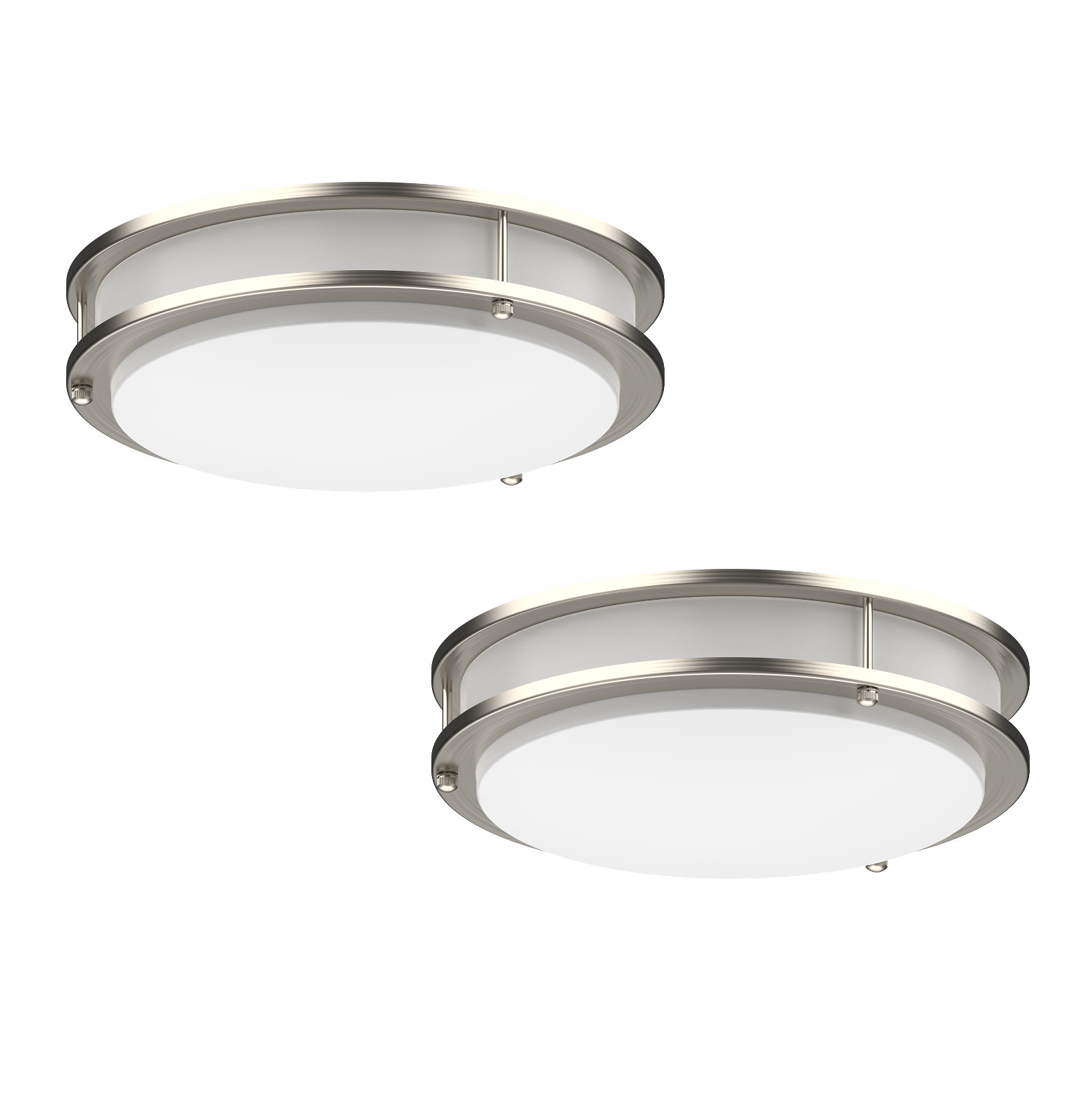 2-PACK LED Flush Mount Dimmable Ceiling Light 4000K Daylight 10″/12″/14