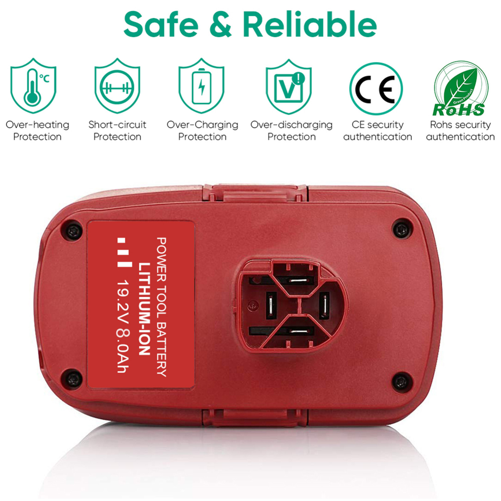2pack 19.2 Volt XCP 8.0Ah Lithium Battery For Craftsman C3 Diehard PP2025 PP2030