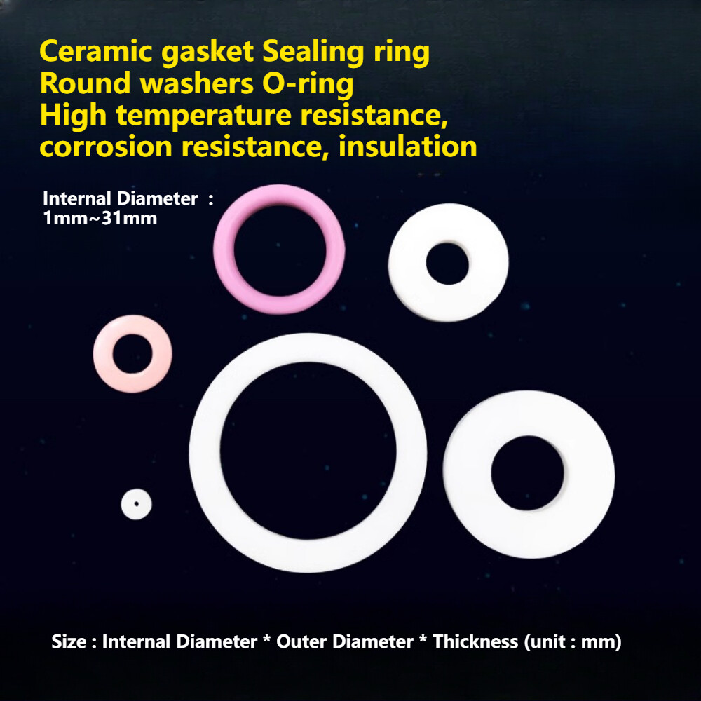 1/2/3/3.2/4/4.9/5/5.5/5.8/6mm ID Ceramic gaskets Round washers O-ring seal