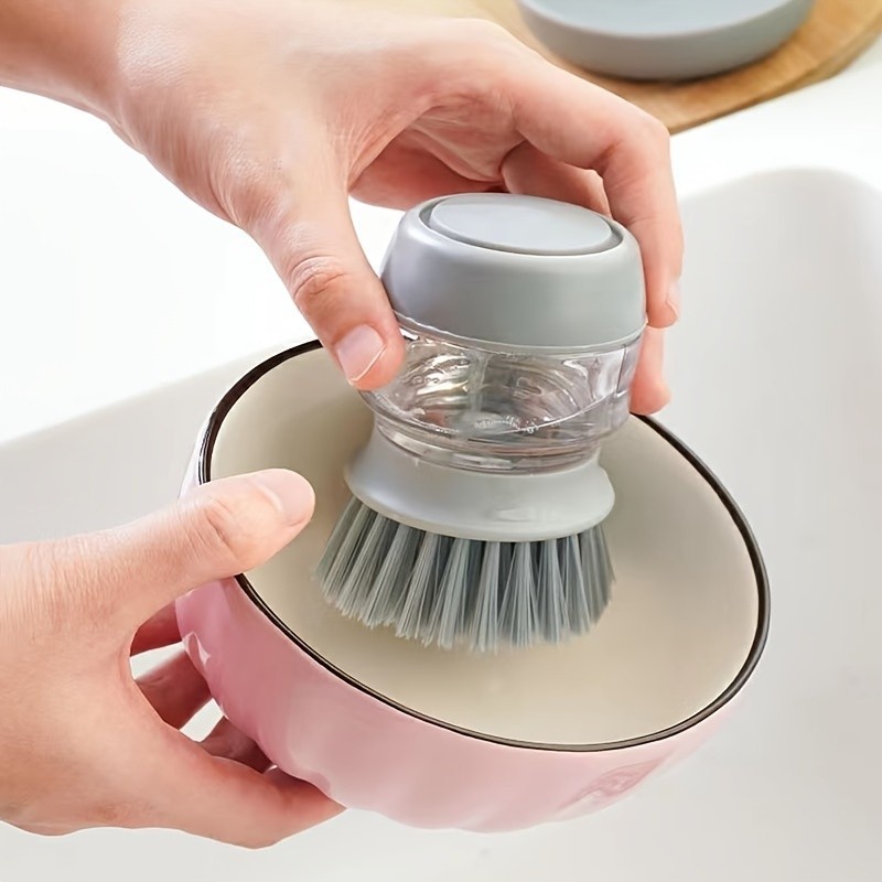Soap Dispenser with Dish Brush & Storage Bracket, Easy to Clean Kitchen Utensils