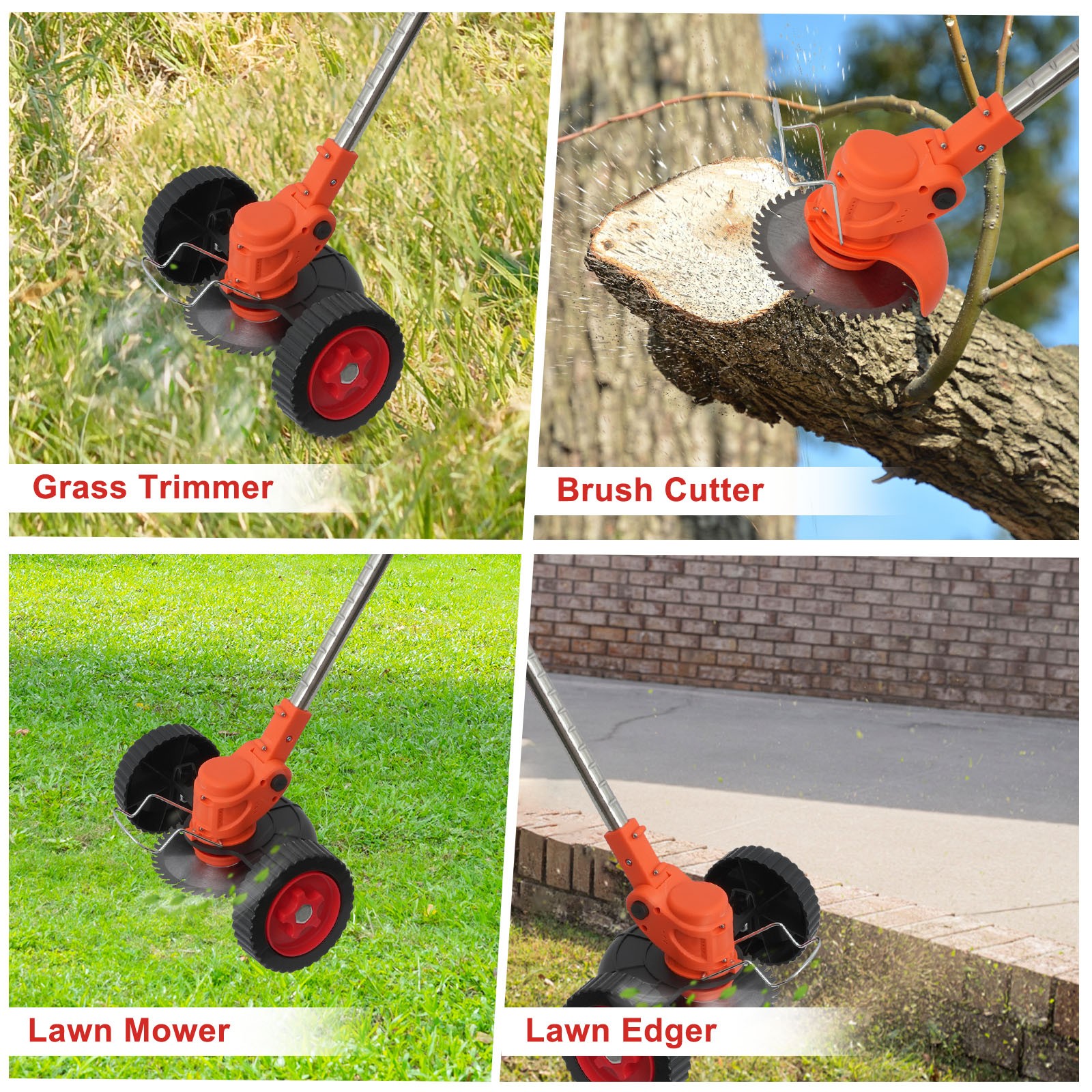 Cordless Electric Weed Lawn Eater Edger Yard Grass String Trimmer Cutter mower