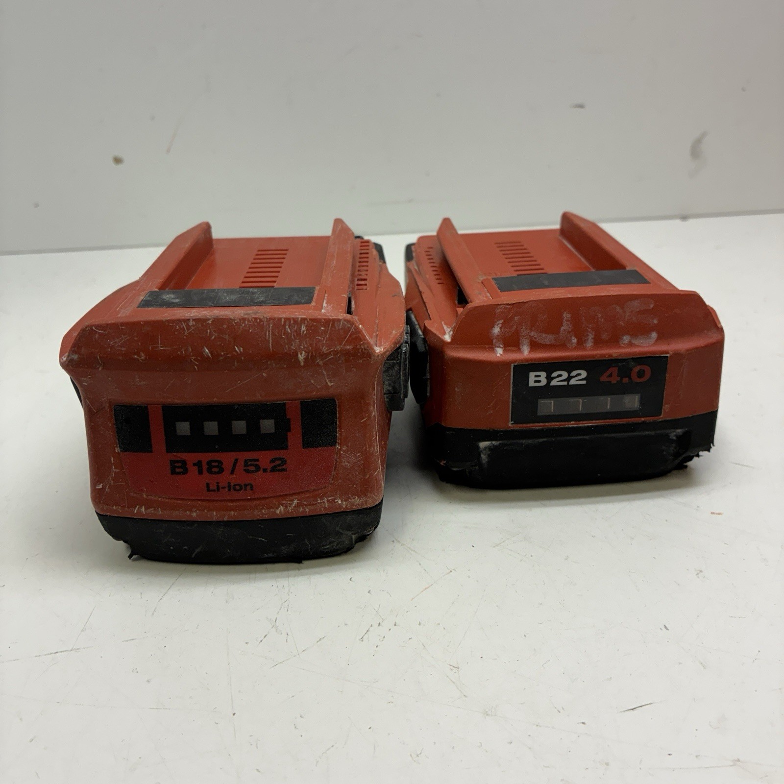 2 Hilti Batteries B 18/5.2 And B 22/4.0