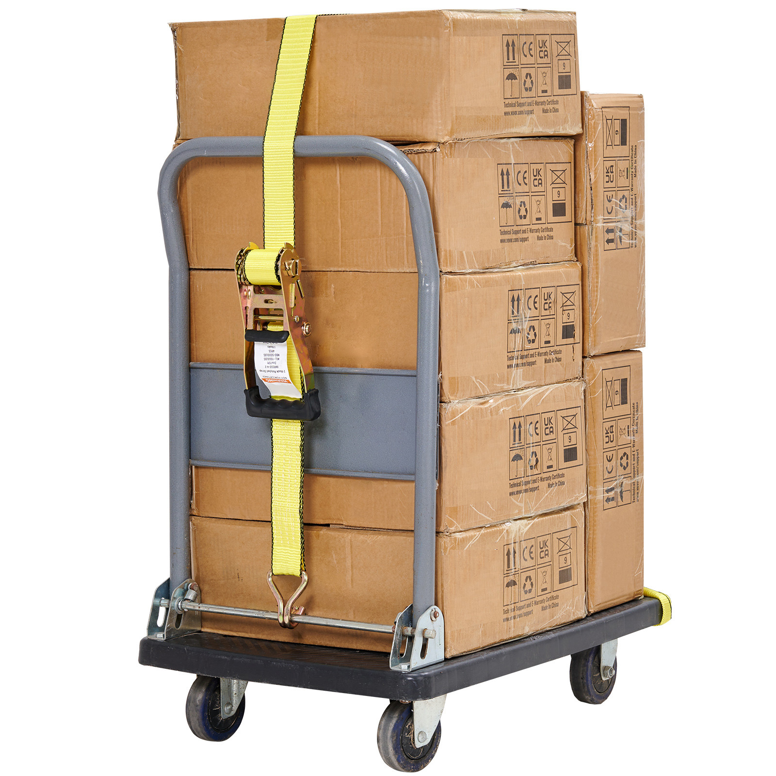 VEVOR 4 Pack Ratchet Tie Down Straps 10000 lbs 2″ x 27′ Heavy Duty Double J Hook