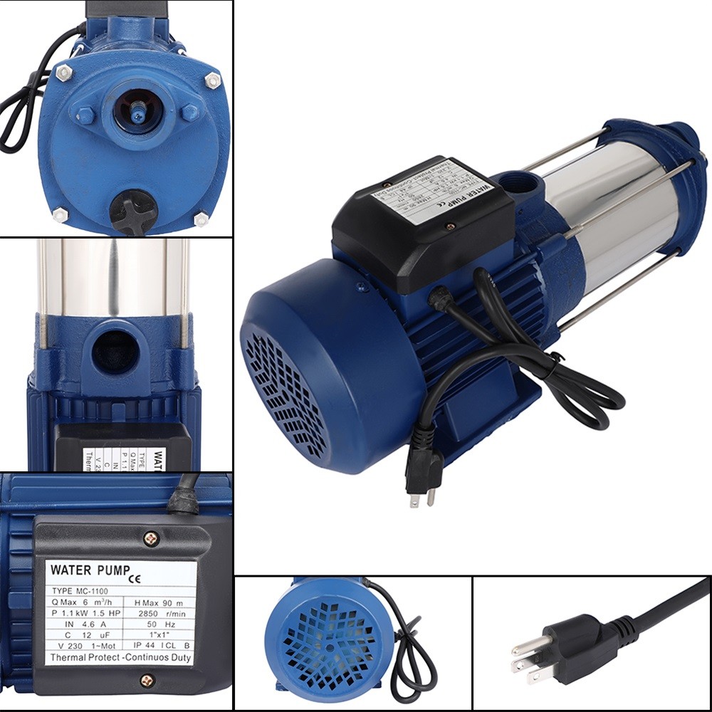 1.5HP 1100W 1″ SHALLOW SELF PRIMING WELL GARDEN SPRINKLER JET WATER PUMP BOOSTER