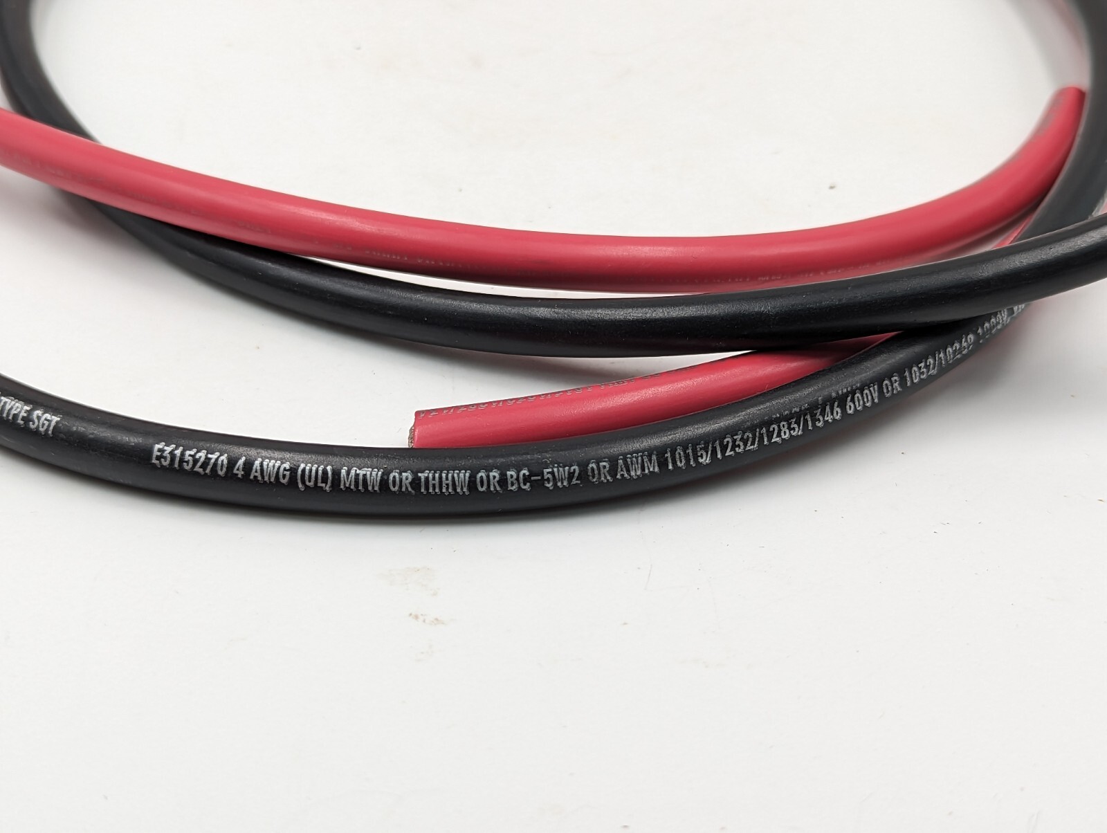 4AWG Copper Battery Cable Wire Red & Black 3′ Each, Welding Cable, 4 Gauge, New