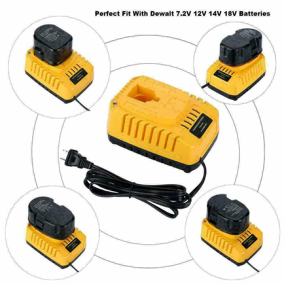 New FOR Dewalt DC9096 Battery Charger 7.2v -18v Li-Ion& NiCD DC9310 Fast Charger