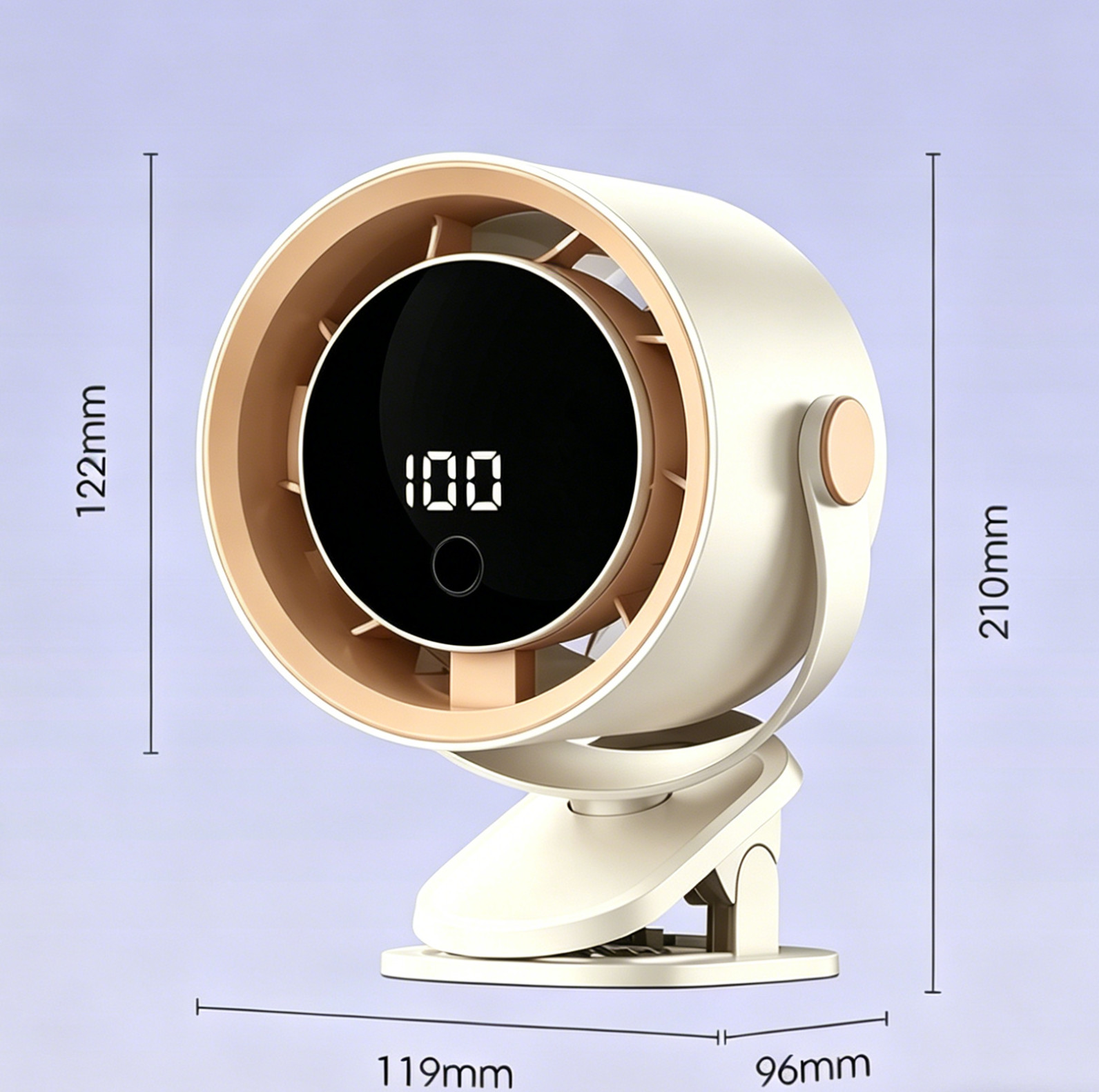NEW Clip-On USB Desktop Small Fan, Stepless Speed Adjustment with LED display