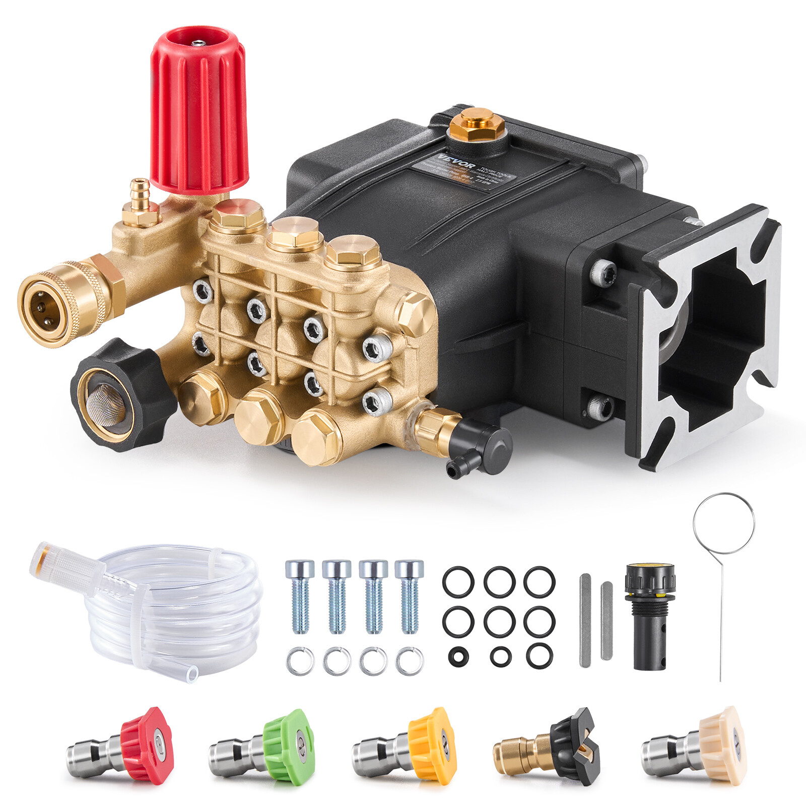 Pressure Washer Pump 3/4″ Shaft Horizontal Triplex Plunger 3300 PSI 2.5GPM