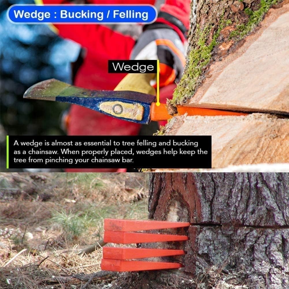 High Impact ABS Plastic Felling Wedges – Efficient Tree Cutting Aid 2 Pack