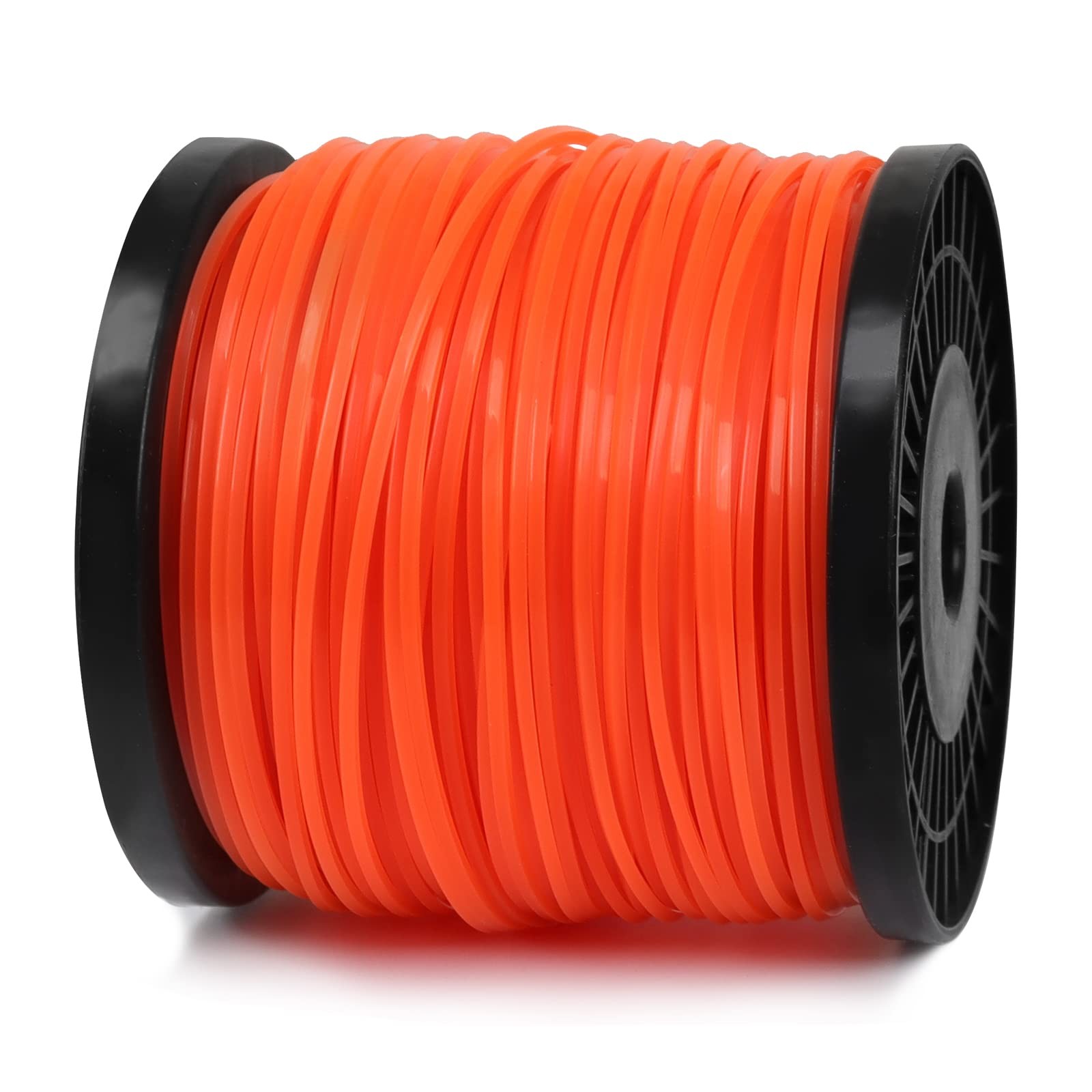 Viabrico String Trimmer Line, Square Orange Heavy 1.7LB x .095 in,