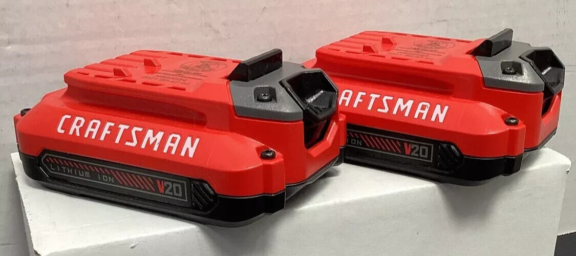 (Lot of 2 Batteries) CRAFTSMAN CMCB2011 V20 LITHIUM-ION 20V 1.5AH BATTERY