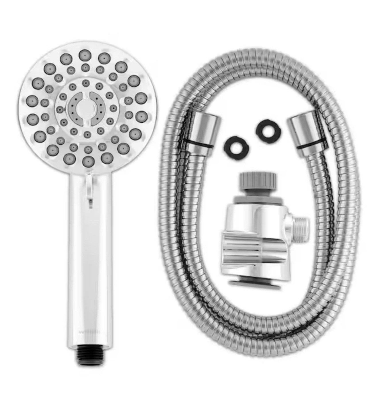 Waterpik PowerPulse Dual Dock Multi-Height 7 Spray Handheld Shower Head Chrome