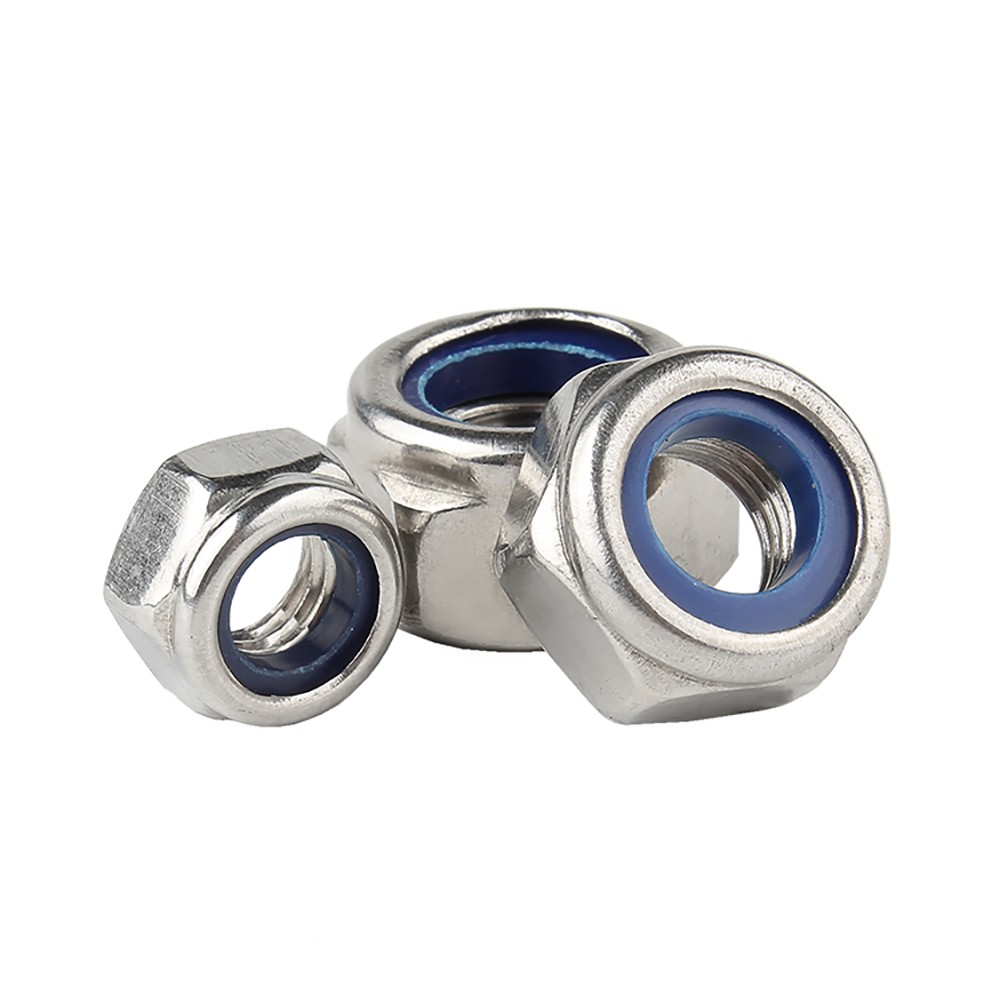 UNC Stainless Steel Nylon Insert Hex Lock Nuts Nylock 4,6,8,10,1/4,5/16,3/8,1/2″