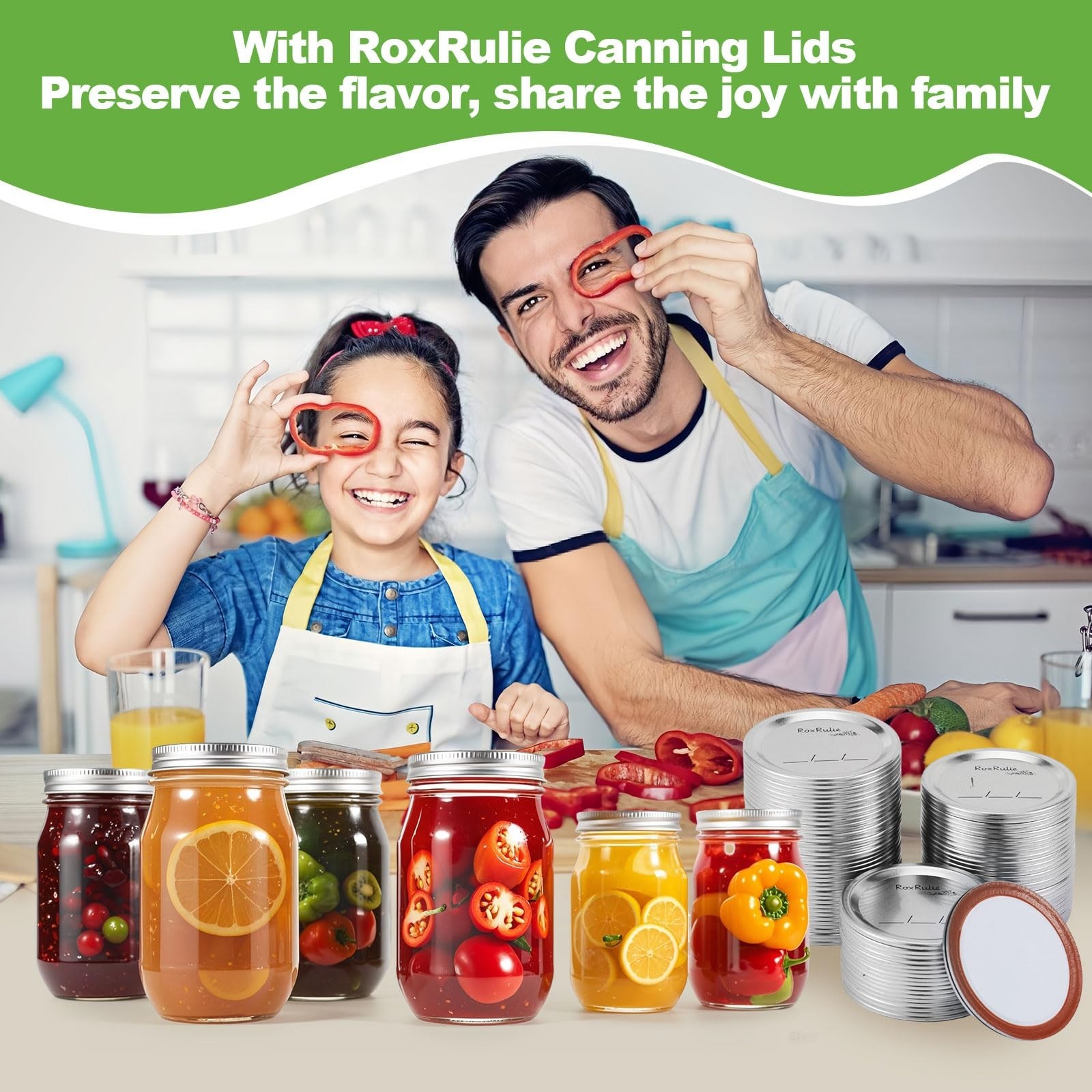 116 Canning Lids Wide Mouth 3.43In Food Leak-Proof Mason Jar Lids for Ball/Kerr