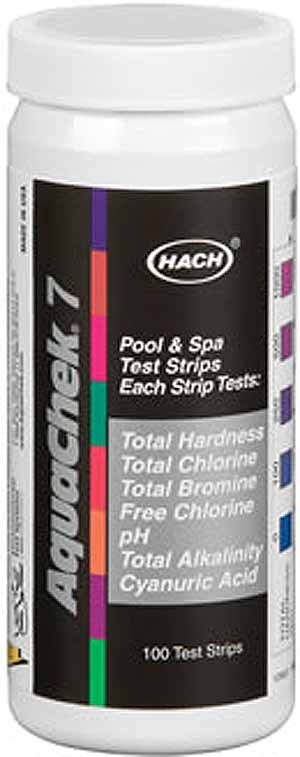 AquaChek Silver 7 in 1 (7-Way) Chlorine Water Test Strips 100 CT 551236 Pool/Spa