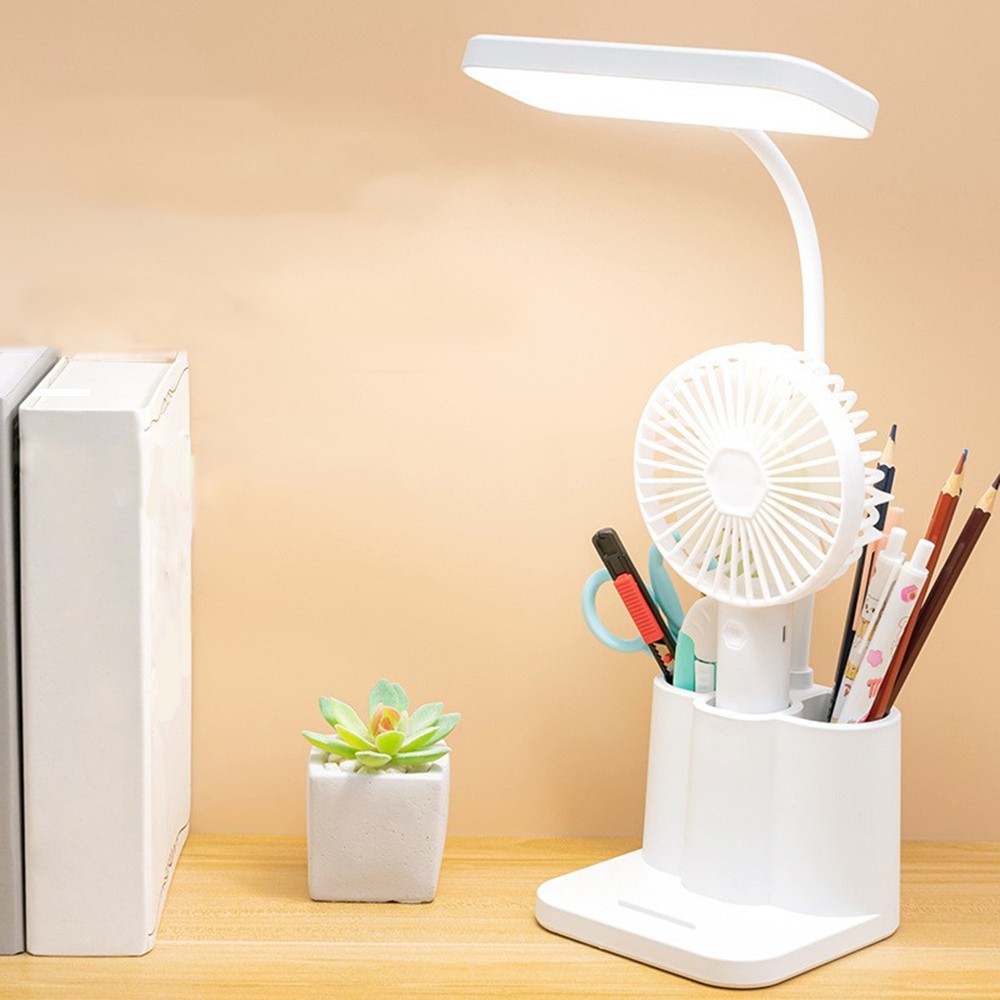 LED Desk Lamp Eye-Caring Reading Table Light Adjustable Neck Lamp w/ Clamp USB
