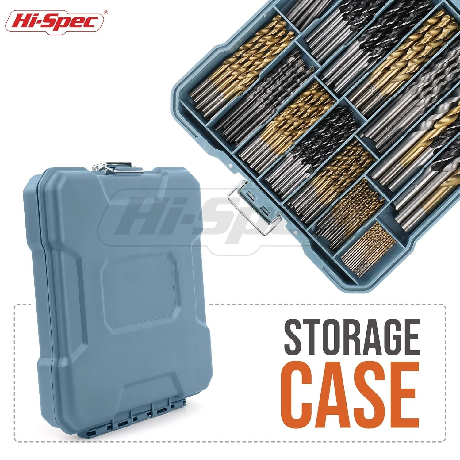 Hi-Spec 130pc Drill Bit Set HSS Titanium Masonry Wood Metal Bits w/ Case
