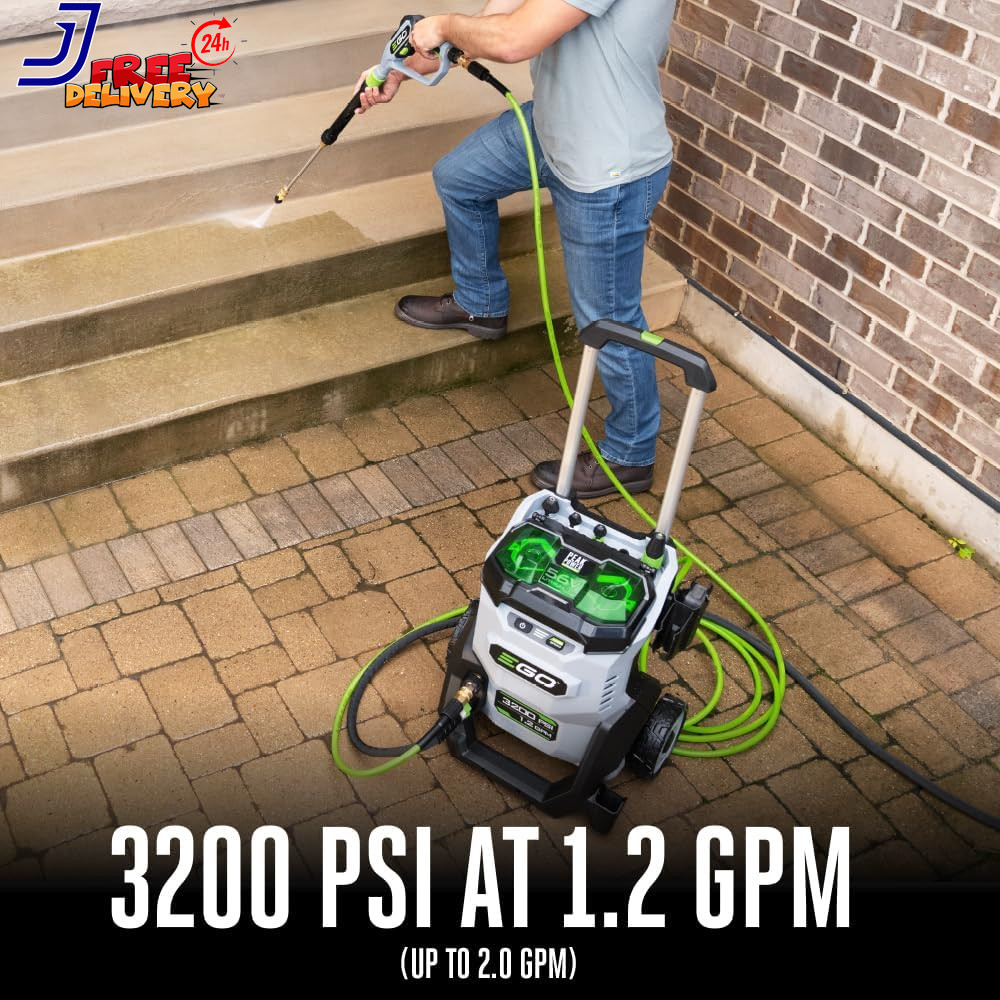 Power+ Electric Pressure Washer 3200 PSI Washer Battery and Charger Not Included