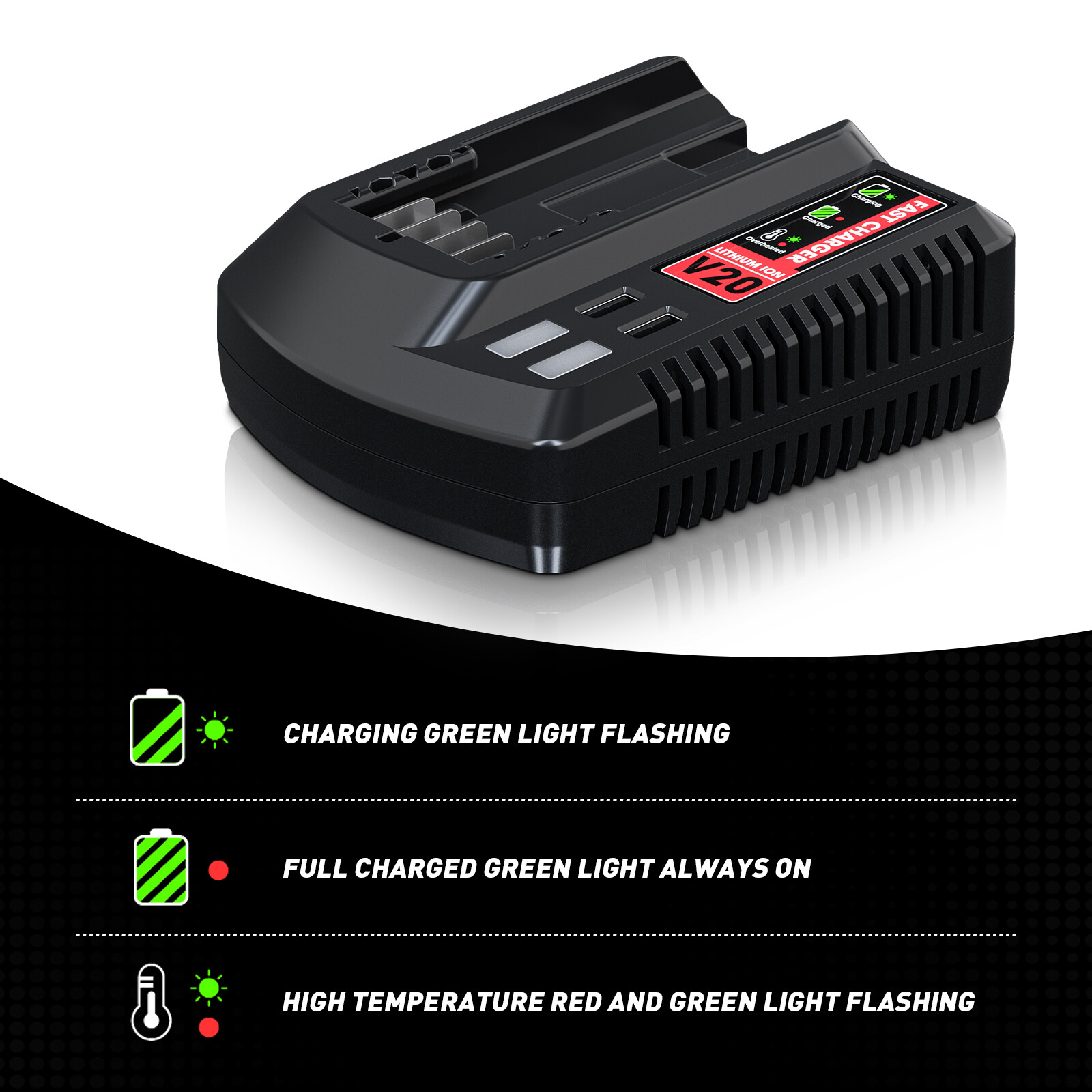 1~6PACK For CRAFTSMAN CMCB204 20V 6.0Ah Battery V20 20 Volts Lithium-ion Battery