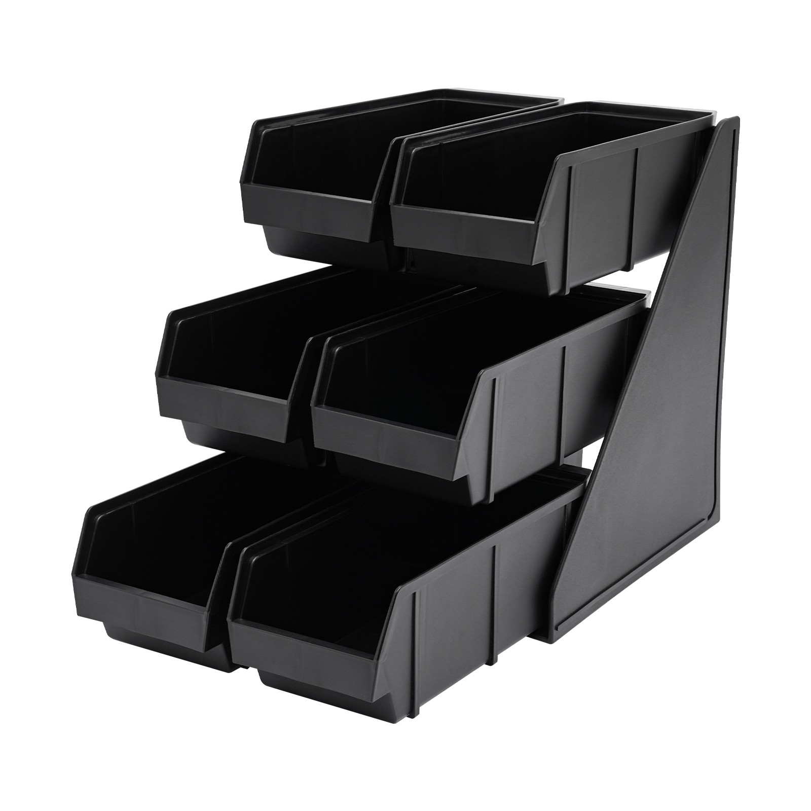 Serve Condiment Bin Plastic Containers Storage Bins Condiment Organizer Black