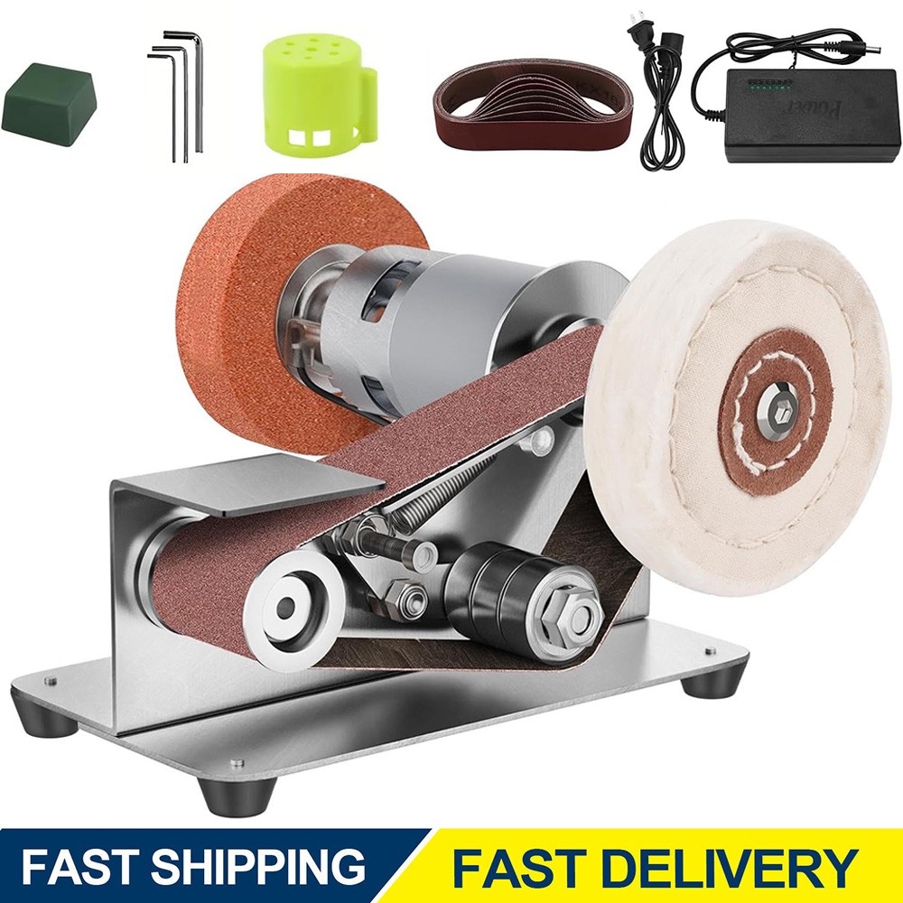 Mini Electric Grinder Belt Sander Polishing Grinding Knife DIY Sharpener Machine