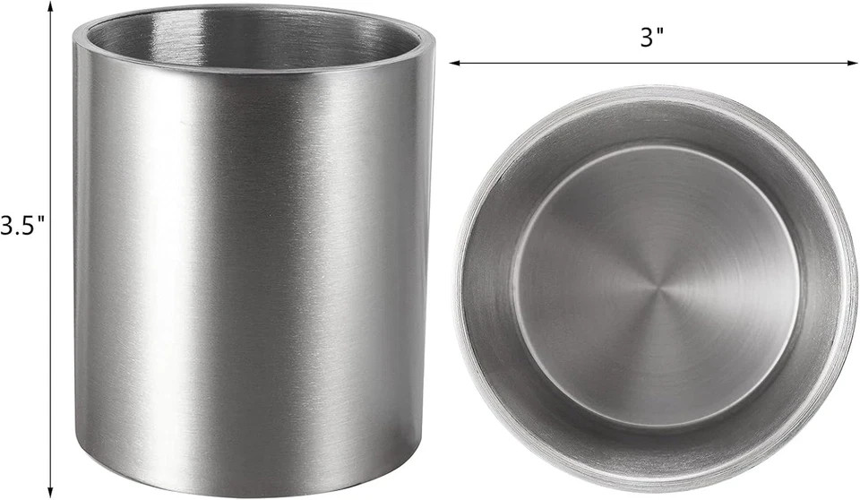 4Pcs Stainless Steel Whiskey Glass, 10 Oz Double Walled Insulated Tumbler, Unbre
