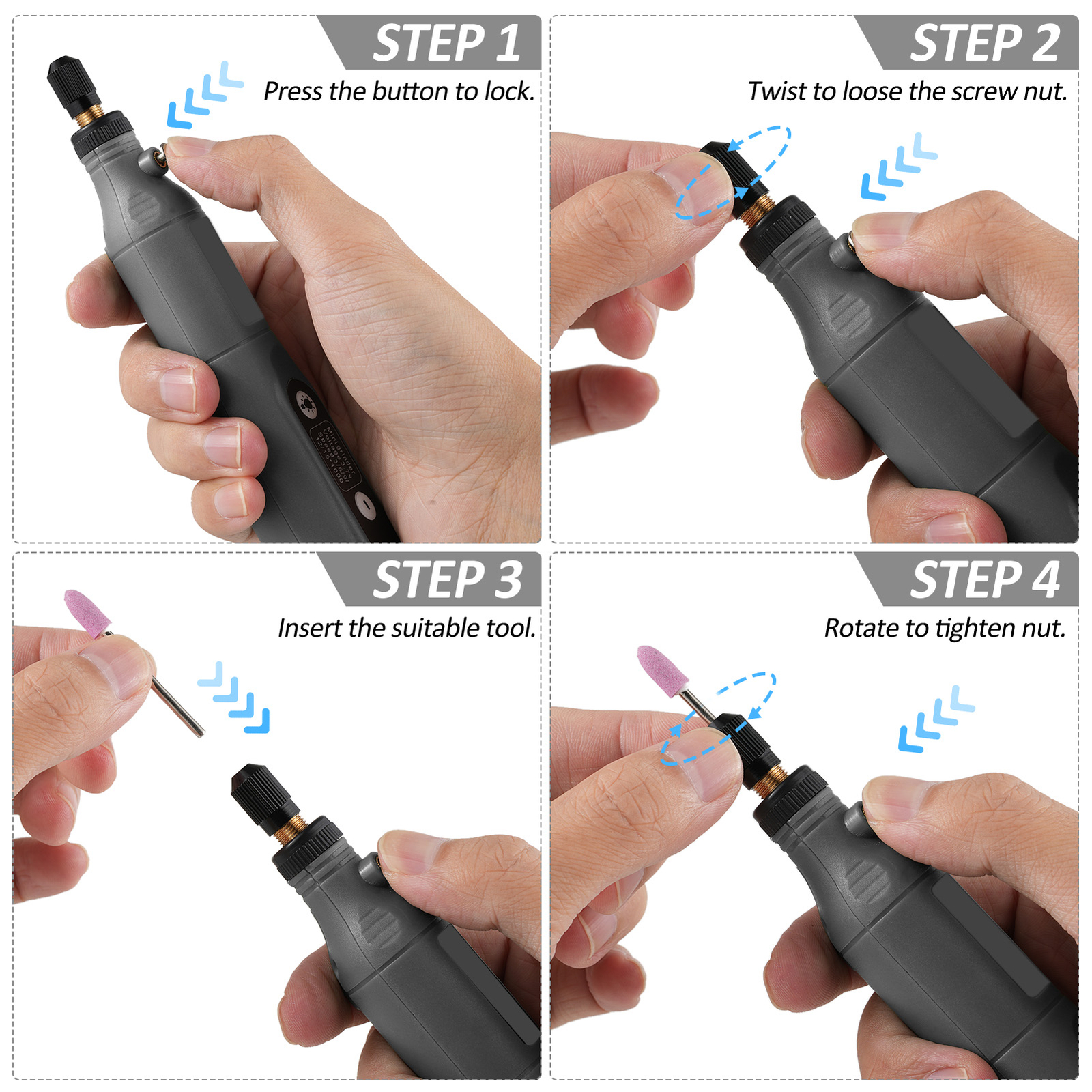 Cordless Rotary Tool 3.7V Li-Ion 5 Variable USB G2O7