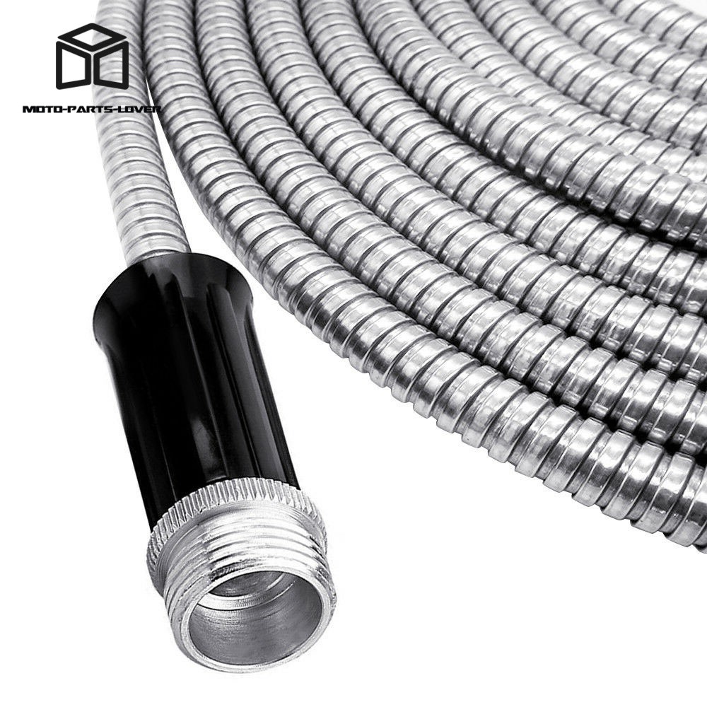 Flexible Lightweigh Stainless Steel Metal Garden Water Hose Pipe 100Ft Hose Pipe