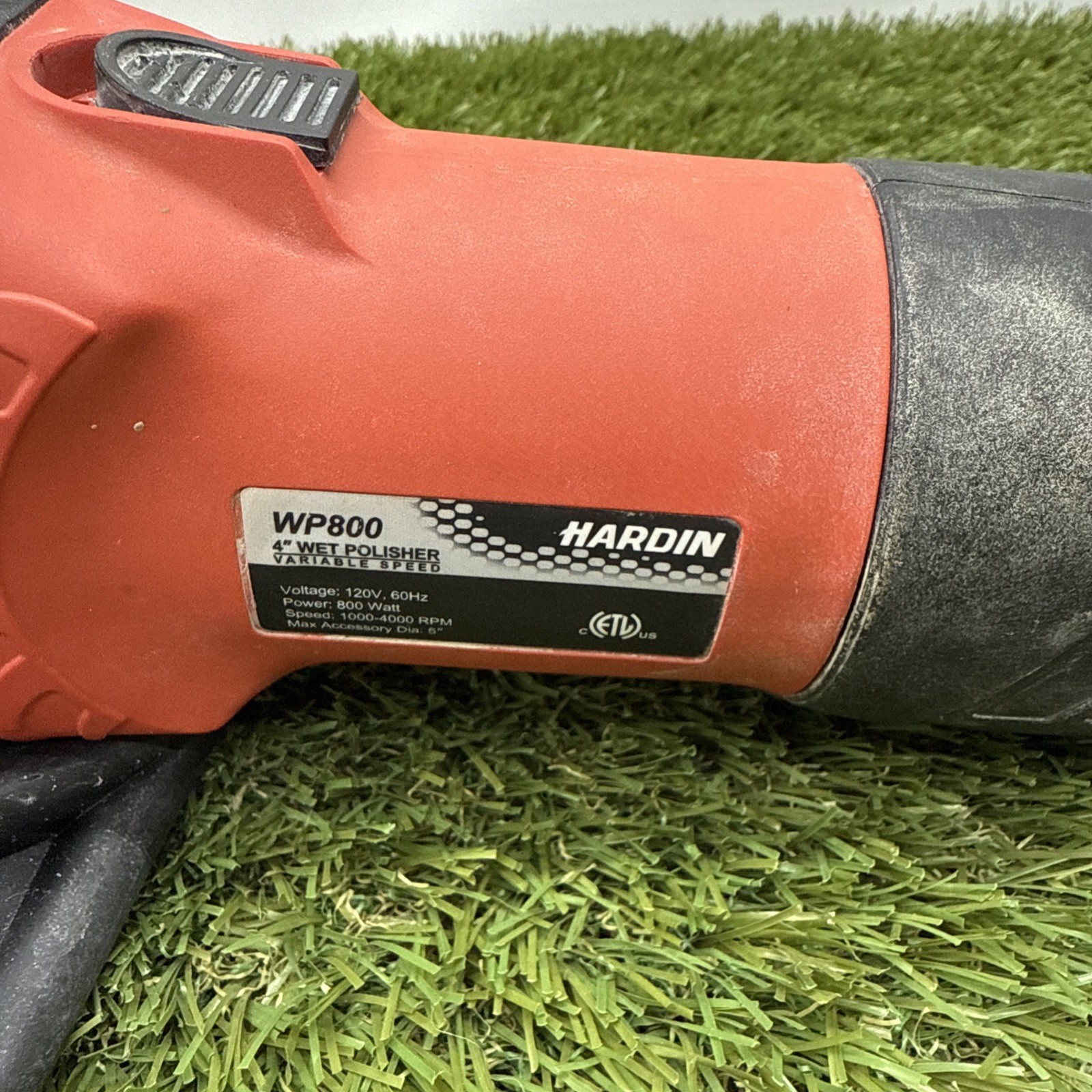 Hardin WP800 5 Inch Variable Speed 120V 1000-4000 RPM Wet Polisher & Grinder