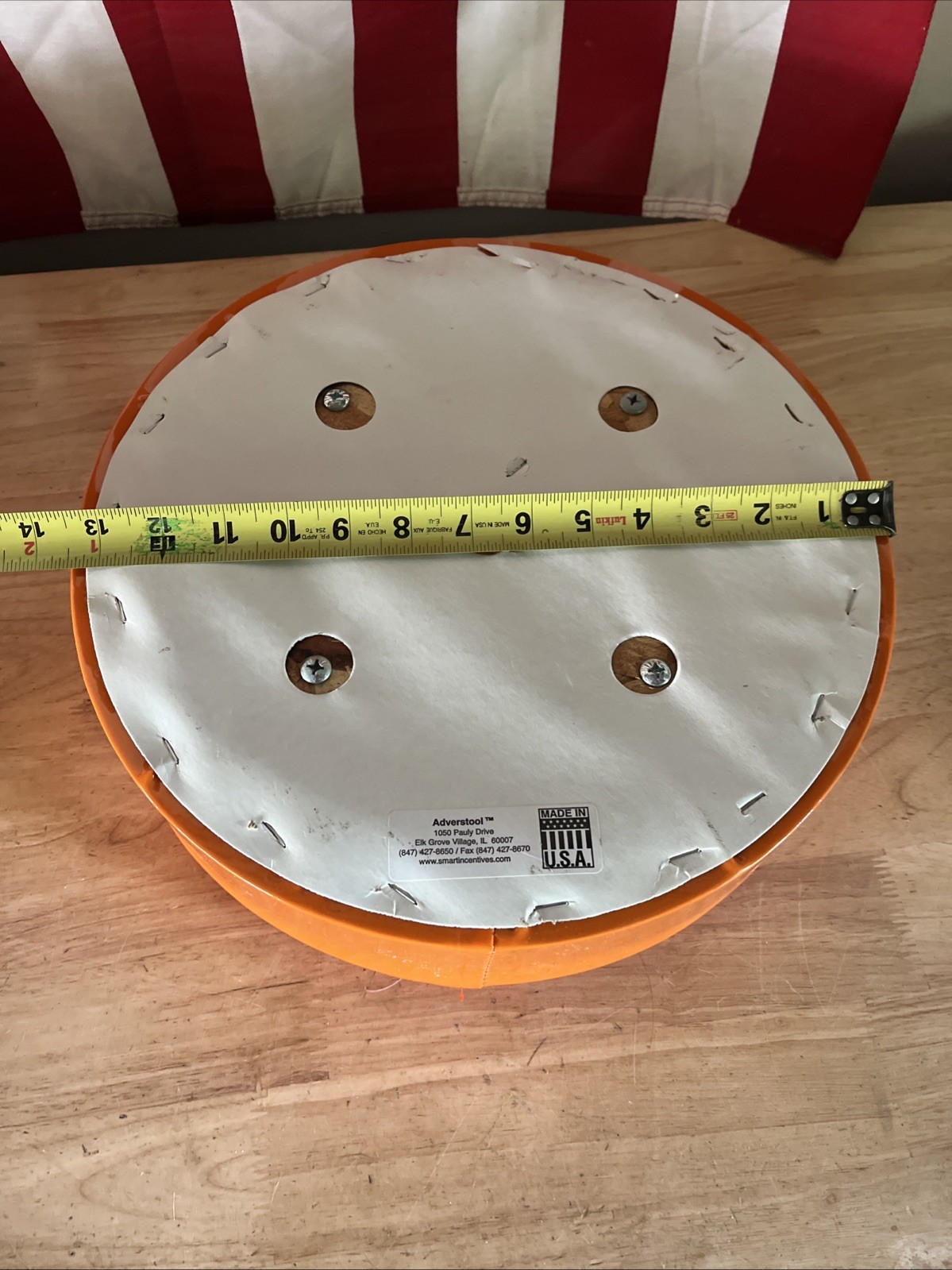 STIHL 14” Stool Cushion Orange White Logo Dealer New Old Stock HTF Man Cave